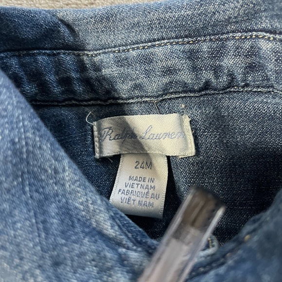 Ralph Lauren Blue Denim Kids Dress - Picture 3 of 4